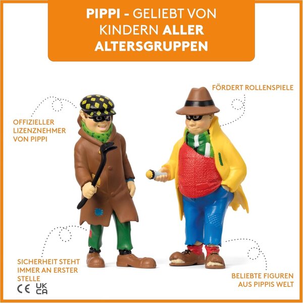 Pippi Langstrumpf Mini casa delle bambole Figuren 10 cm - Gioco Creativo e Sicuro per Bambini 3+
