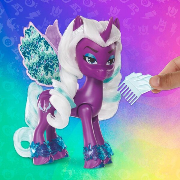 My Little Pony Opaline Arcana Flügelüberraschung mit beweglichen Flügeln und Zubehör für Kinder