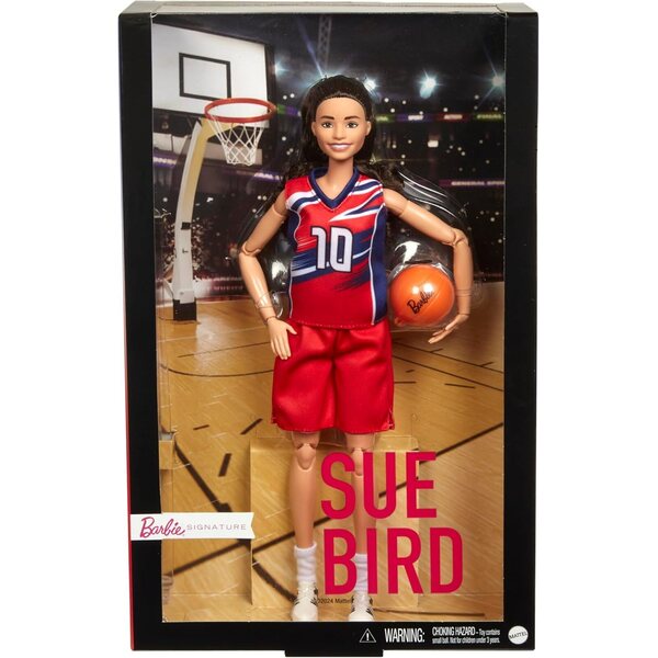 Barbie Sue Bird mit Uniform Nr. 10 und Basketballzubehör – Sammleredition