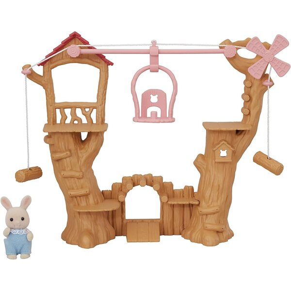 Sylvanian Families Baby Seilbahn mit Milchfigur, Kreativspiel für Kinder