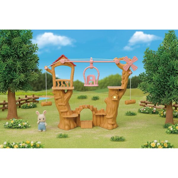 Sylvanian Families Baby Seilbahn mit Milchfigur, Kreativspiel für Kinder