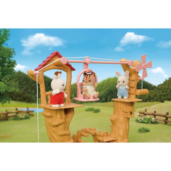 Sylvanian Families Baby Seilbahn mit Milchfigur, Kreativspiel für Kinder