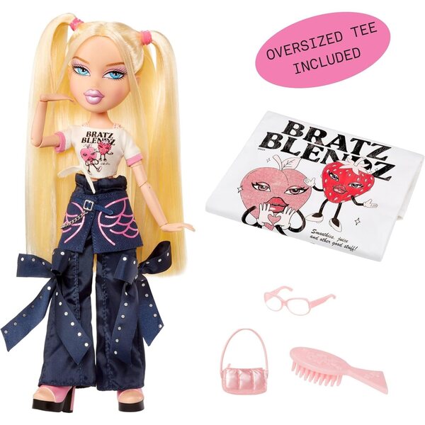 Bratz Stylin' Cloe mit anpassbarem T-Shirt und Modeaccessoires für Mädchen