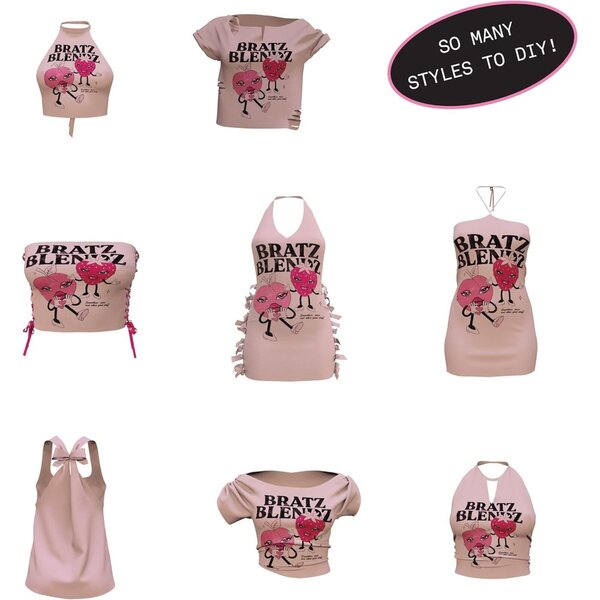 Bratz Stylin' Cloe mit anpassbarem T-Shirt und Modeaccessoires für Mädchen