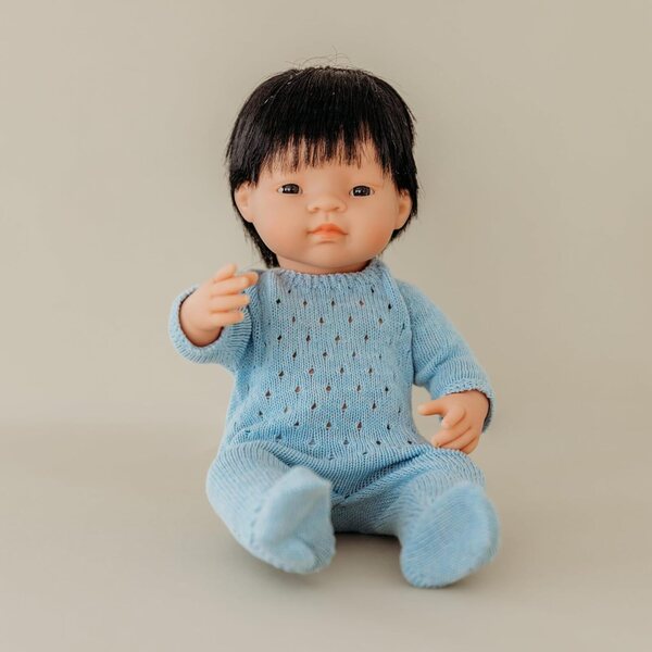 Miniland Babypuppe Asiatica 38cm con Braccia e Gambe Mobili per Bambini