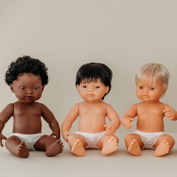 Miniland Babypuppe Asiatica 38cm con Braccia e Gambe Mobili per Bambini