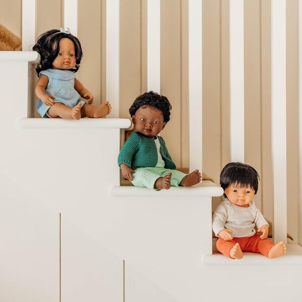 Miniland Babypuppe Asiatica 38cm con Braccia e Gambe Mobili per Bambini