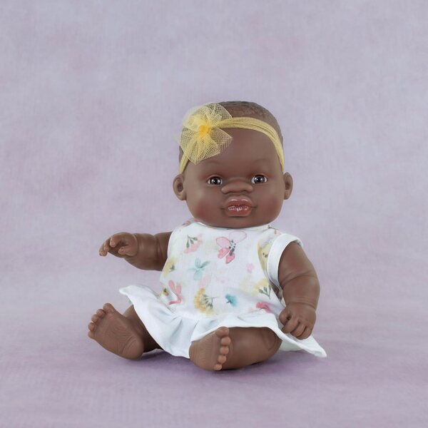 Miniland Bambola Africana 21cm, My Friends & Me, Made in Spain, Anatomica e Profumata alla Vaniglia