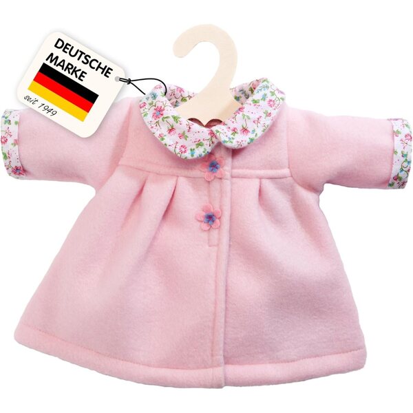 Rosafarbener Umhang von Heless für Babys von 35–45 cm mit Blumenkragen und Klettverschluss