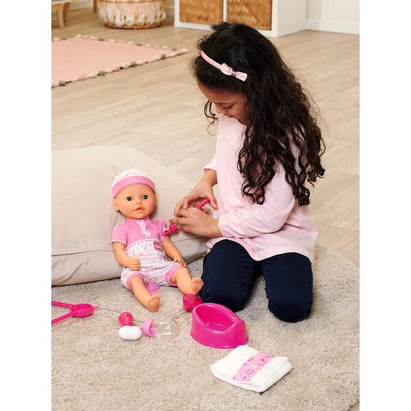 Simba New Born Baby First Nursing Set per Bambole 38-43 cm con Biberon, Pannolino e Succhietto