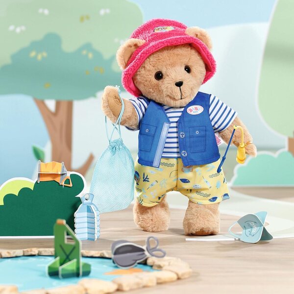 BABY born Bär Angler-Outfit per Bambole 43 cm con Accessori per Gioco Ecologico