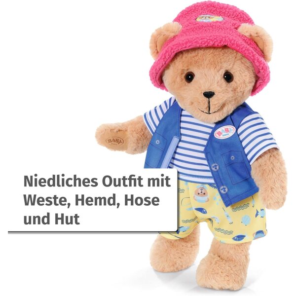 BABY born Bär Angler-Outfit per Bambole 43 cm con Accessori per Gioco Ecologico