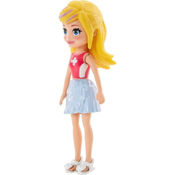 Polly Pocket figura 7 cm con outfit alla moda, personaggi assortiti per bambini
