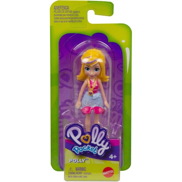 Polly Pocket figura 7 cm con outfit alla moda, personaggi assortiti per bambini