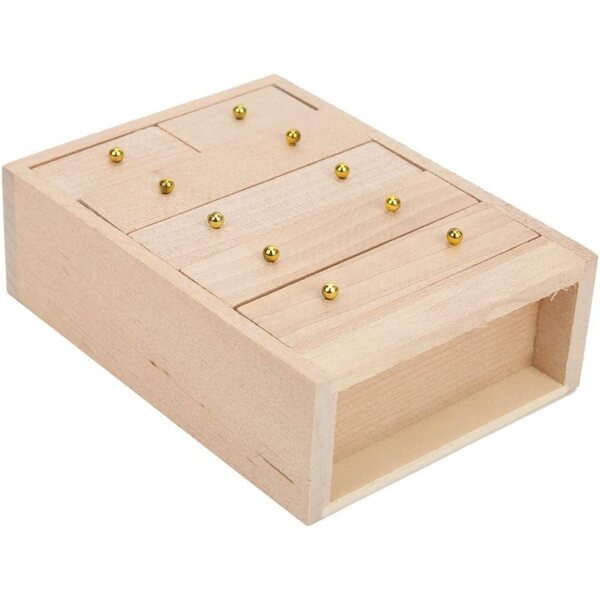 Armadietto in Miniatura in Legno per Casa delle Bambole Scala 1:12, Design Elegante
