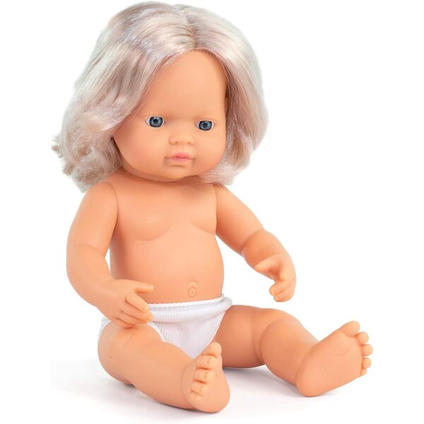 Miniland Babypuppe Europäisch weich 38 cm mit Vanilleduft, anatomisch und flexibel