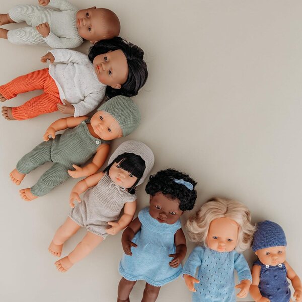 Miniland Babypuppe europea morbida 38 cm con profumo vaniglia, anatomica e flessibile
