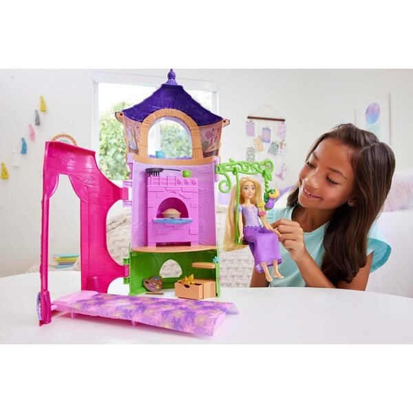 Disney-Prinzessin Rapunzel bewegliches Poupée mit Ensemble-Tour und 15 Accessoires – für Kinder ab 3 Jahren
