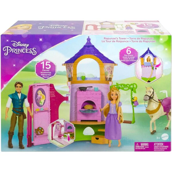 Disney-Prinzessin Rapunzel bewegliches Poupée mit Ensemble-Tour und 15 Accessoires – für Kinder ab 3 Jahren