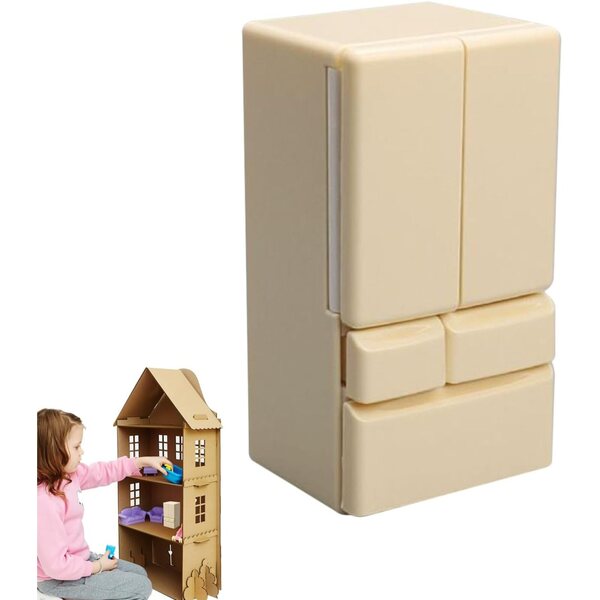 Frigorifero Doppia Porta per Casa delle Bambole 1:12 - Giocattolo Realistico e Creativo