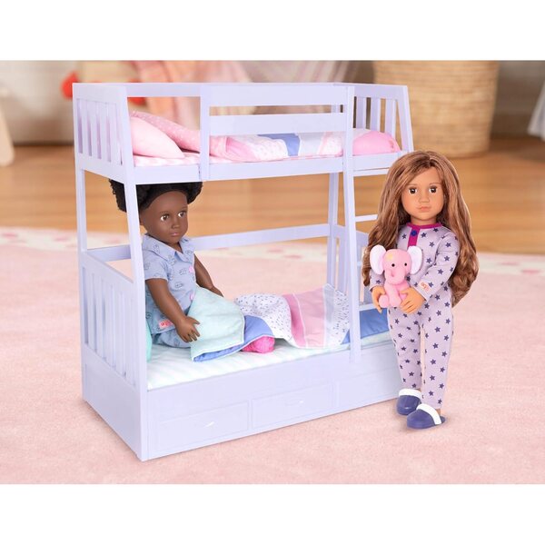Our Generation Maria - Poupée 46 cm avec pyjama et éléphant en tissu pour enfant