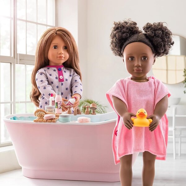 Our Generation Maria - Poupée 46 cm avec pyjama et éléphant en tissu pour enfant