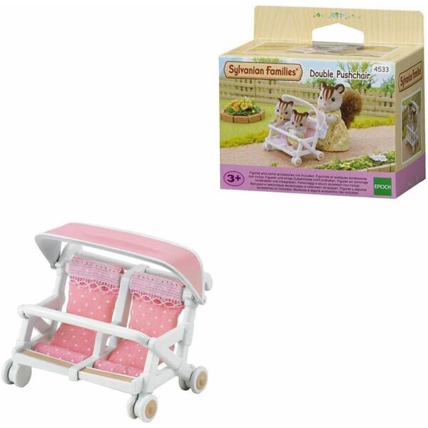 Sylvanian Families 4533 Zwillingskinderwagen für Puppen – Puppenhauszubehör