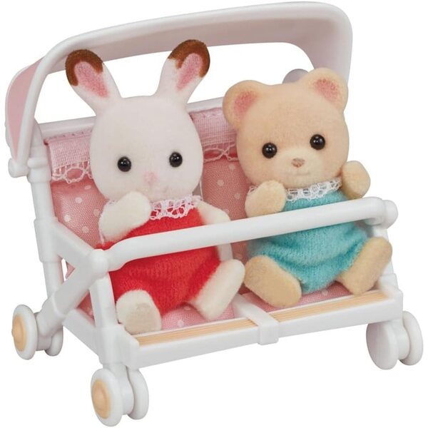 Sylvanian Families 4533 Zwillingskinderwagen für Puppen – Puppenhauszubehör
