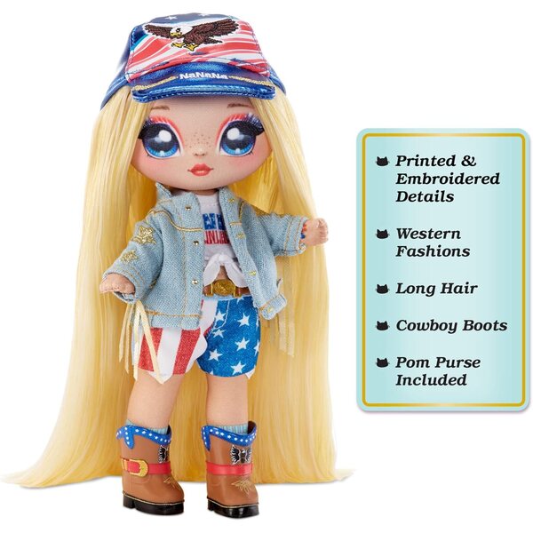 Nein! Nein! Nein! Surprise Glam Serie 2 – Erika Featherton, Modepuppe mit Metalltasche