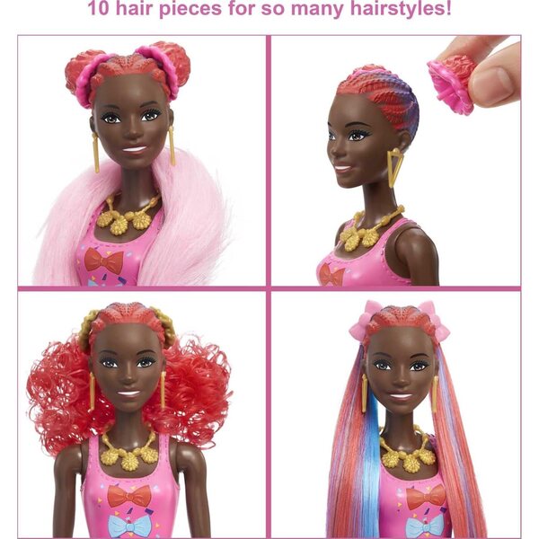 Barbie Color Reveal Glitzerblau mit 25 Überraschungen – Poupée mit Accessoires und Haarveränderungen