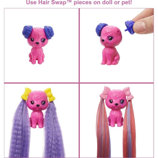 Barbie Color Reveal Glitzerblau mit 25 Überraschungen – Poupée mit Accessoires und Haarveränderungen