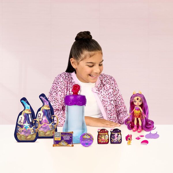 Magic Mixies Pixlings Deluxe Pippa The Firehorse con Pigling e Mini Mixie Flare