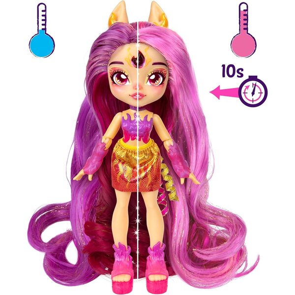 Magic Mixies Pixlings Deluxe Pippa The Firehorse con Pigling e Mini Mixie Flare