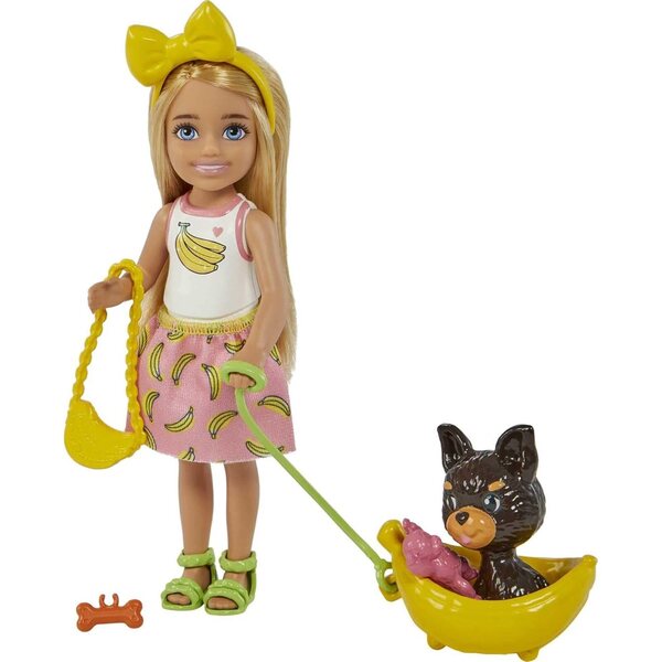 Barbie Chelsea mit Tier | Freundschaftsset mit Welpe, Kätzchen oder Kaninchen