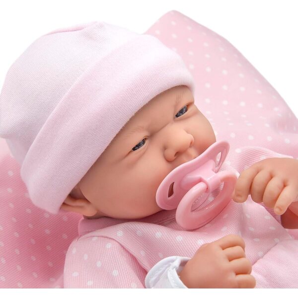 JC Toys Die neugeborene Puppe 38 cm mit Strickkleidung und komplettem Zubehör