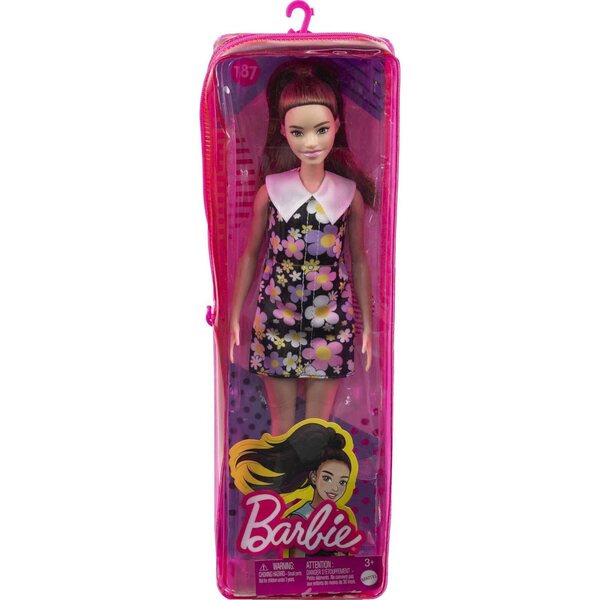 Barbie Fashionistas mit Hörgerät und Blumenkleid für Kinder ab 3 Jahren