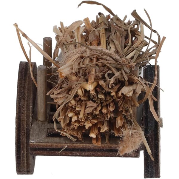Carrello in Legno per Legna da Ardere Miniatura 1:12 per Casa delle Bambole Zhangpu