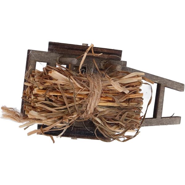 Carrello in Legno per Legna da Ardere Miniatura 1:12 per Casa delle Bambole Zhangpu