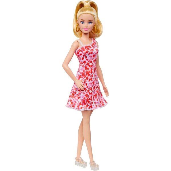 Barbie Fashionistas Nr. 205 mit hohem Pferd und Blumenkleid für Kinder