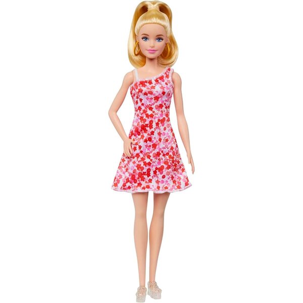 Barbie Fashionistas Nr. 205 mit hohem Pferd und Blumenkleid für Kinder
