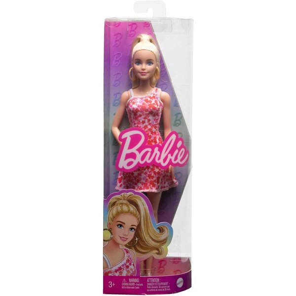 Barbie Fashionistas Nr. 205 mit hohem Pferd und Blumenkleid für Kinder