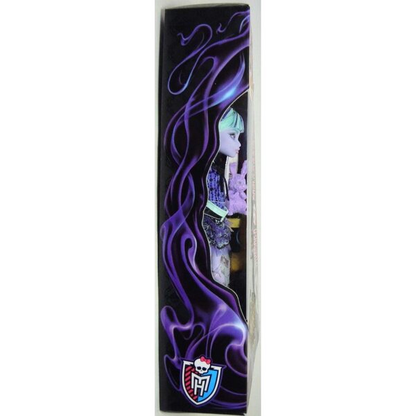 Monster High Twyla Doll figlia del Boogey Man con accessori e manto nero-viola