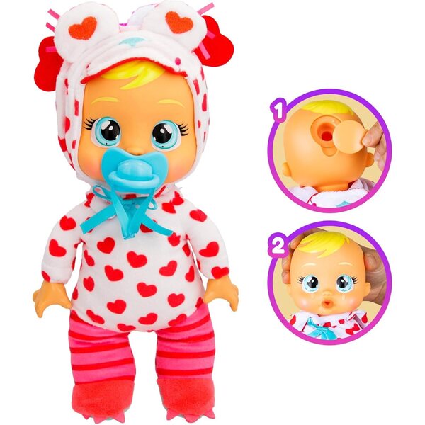 Cry Babies Tiny Cuddles Monster Momo, Puppe mit echten Tränen, weich und kuschelig