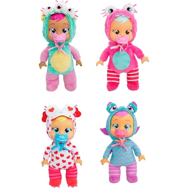 Cry Babies Tiny Cuddles Monster Momo, Puppe mit echten Tränen, weich und kuschelig