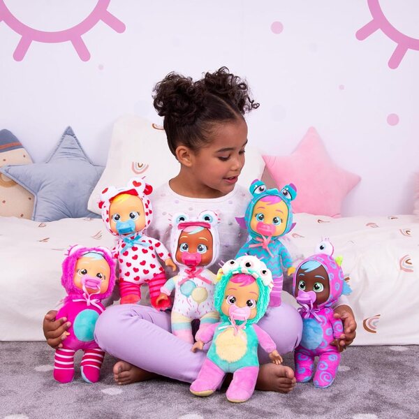 Cry Babies Tiny Cuddles Monster Momo, Puppe mit echten Tränen, weich und kuschelig
