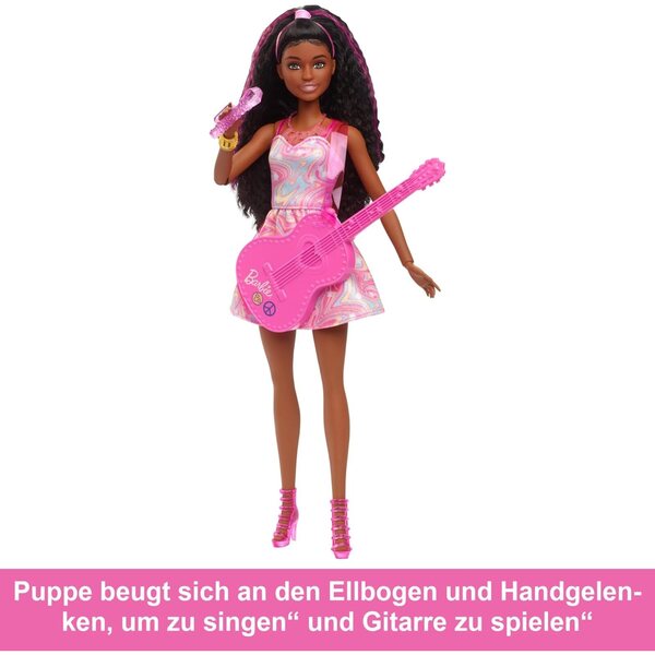 Barbie Popstar zum 65-jährigen Jubiläum mit Zubehör – Mikrofon, Gitarre und rosa Schuhen