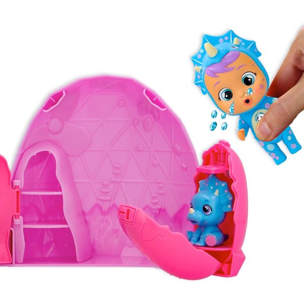 Cry Babies Magic Tears 904163 Mehrfarbige Dinosaurierpuppe mit Zubehör und Überraschung
