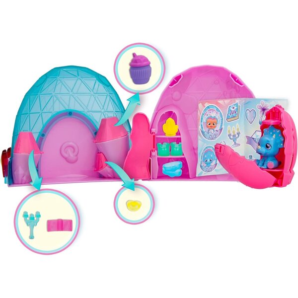 Cry Babies Magic Tears 904163 Mehrfarbige Dinosaurierpuppe mit Zubehör und Überraschung