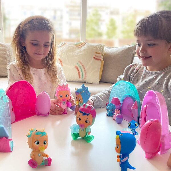 Cry Babies Magic Tears 904163 Mehrfarbige Dinosaurierpuppe mit Zubehör und Überraschung