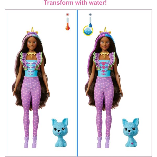 Barbie Color Reveal Fantasy Fashion Einhorn mit 25 Überraschungen und Zubehör
